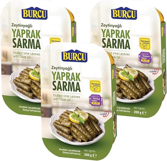 Burcu Zeytinyağlı Yaprak Sarma 200 gr x 3 Adet