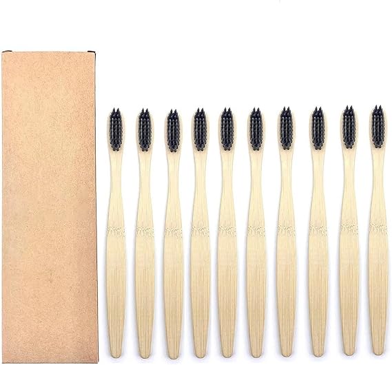 Manual Toothbrush 10 Pcs Mixed Color Toothbrush Toothbrush Soft Bristle Oral Care Toothbrush Toothbrush(10PC Bamboo Charcoal)