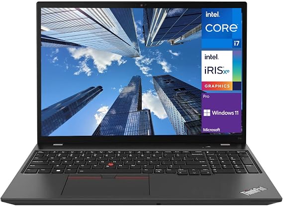 Lenovo ThinkPad T16 Gen 1 Business Laptop, 16 FHD+ Display, Intel Core i7-1260P Processor, 16GB RAM, 512GB SSD, Fingerprint Reader, Backlit KB, HDMI, RJ-45, Wi-Fi 6, Windows 11 Pro, Black