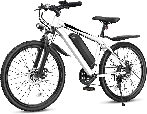 Electric Bike for Adults, 26" Ebike with 1000W Peak Motor, 20MPH 50Miles Electric Mountain Bike with 48V Removable Battery, 7-Speed, Front Suspension, LCD Display, UL 2849 Certified