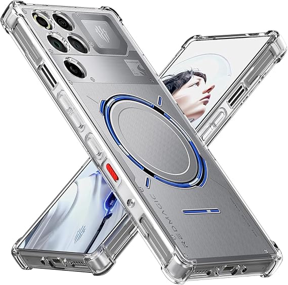 for Nubia RedMagic 11 Pro Case Crystal Soft Clear [Camera Protection] Non-Yellowing Anti-Drop Corner Transparent TPU Back Cover (Clear, RedMagic 11 Pro)