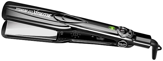 SALON TECH Titanium Xtreme Flat Iron 1.5 Inch - Titanium 450 Styling Iron Perfect For Heat Activated Treatments & Professional Straightening Results