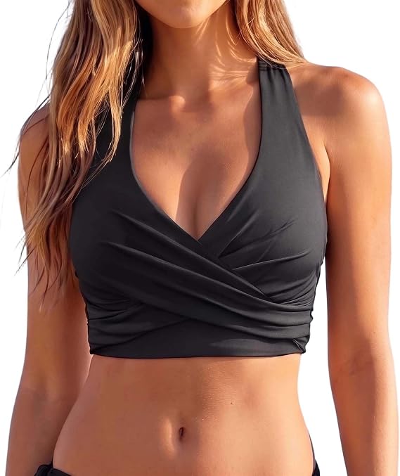 Hilor Women's Underwire Bikini Tops Push Up Bathing Suit Top Only