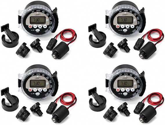 4-Pack Orbit 57865 Battery-Operated Sprinkler Timer, Black