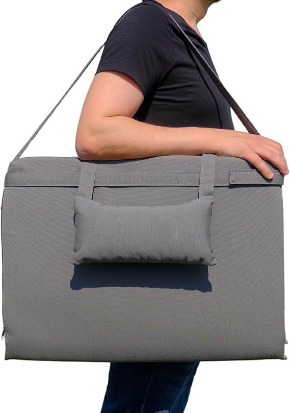 Folding Sunbed Cushion - Portable Camping Bed Water Repellent Fabric 180x60