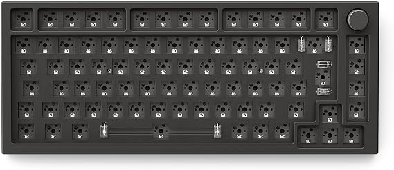 GLORIOUS GMMK PRO Barebones - Gaming Keyboard Base (ISO) Compact 75% - Black Aluminum, Custom DIY Mechanical Keyboard Kit, TKL, Hotswap, Cherry MX Style, Backlit RGB, USB-C Removable