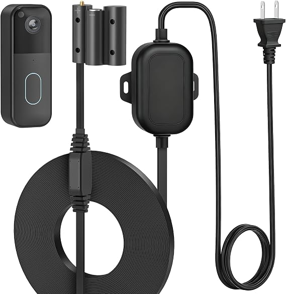 Power Adapter for Blink Video Doorbell-2nd Gen (2025 Release), Charger Cable with IP67 Weatherproof, 16.4ft/5m Doorbell Transformer Cord for Blink Doorbell Camera, No Battery Replacement Required