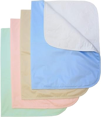 100% Cotton Washable Bed Pads Chair Pads Heavy Weight SoakerIncontinence Small Underpad - 18x24-4 Pack