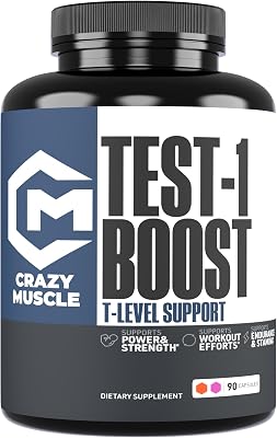 Crazy Muscle Booster for Men and Women Over 1,300mg per Capsule to Increase Low Levels in Males, Reverse The Effects of Low Levels on Muscle and Fat, 90 Supplement Pills