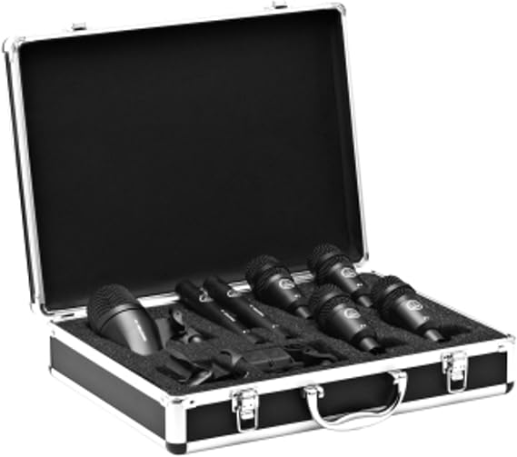 AKG DRUM SET SESSION I Hibino Official Import Product Perfect for recording live recording drum sets, Includes dedicated hard carrying case for musical instruments, 7-piece microphone set