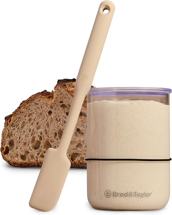 Brod & Taylor Sourdough Essentials Kit with 32oz Starter Jar and Spatula, 100% Dishwasher Safe Bread Baking Supplies & Accessories