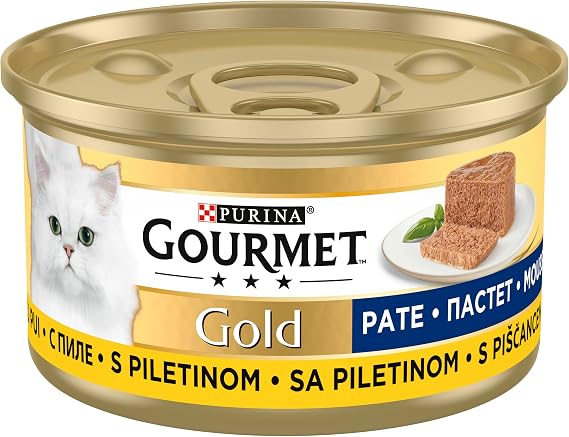 Gourmet Gold Kıyılmış Tavuklu Yaş Kedi Maması, Yetişkin, 85 g Tekli Paket