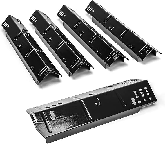 Uniflasy Grill Heat Plate Replacement for Dyna-Glo DGH474CRP, DGH485CRP, DGH483CRP, Heat Plates for Dyna-Glo 5 Burner Grill, Dyna-Glo 4 Burner DGH450CRP Grill Parts, Porcelain Steel Heat Plate, 5 Pack