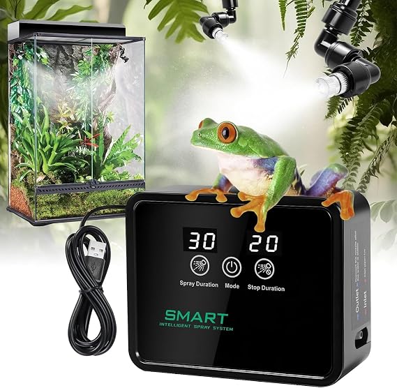 Automatic Reptile Mister Timer 360 Nozzle Terrarium Misting System