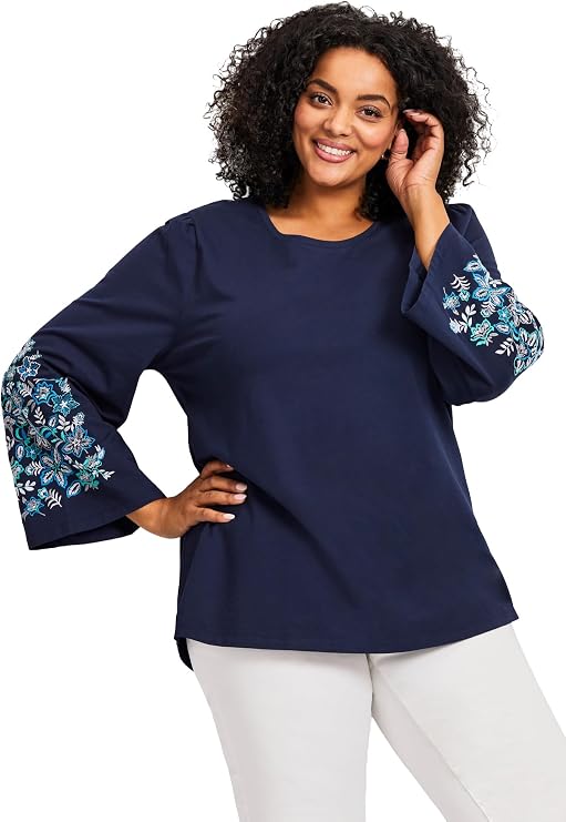Avenue Novelty Bell Sleeve Top