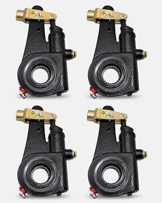 4 Pack R801074 Auto Slack Adjuster, 1.5 in 28 Spline, 6 in Arm with Clevis | Replaces Meritor R801074/801074 and R803112/803112; 1.5 in 28 spline, 6 in arm for truck trailer brakes