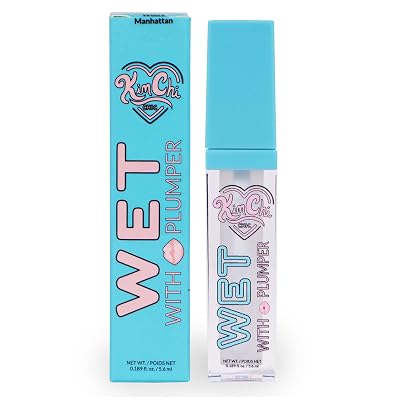 KimChiChic Beauty High Shine Wet Gloss Lip Plumping Lip Gloss, High Shine, Non-Sticky, Super Lightweight and Vegan Lip Gloss, Clear, 01 Manhattan, 5.6ml