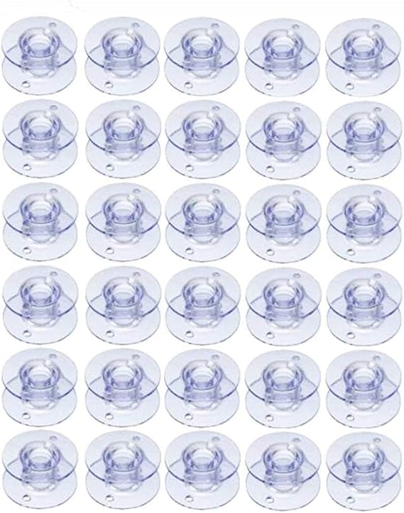 30 Pack Style SA156 Plastic Sewing Machine Bobbins for Brother