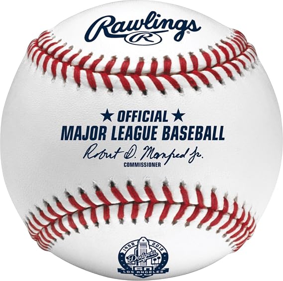Rawlings Official Los Angeles Dodgers 60th Anniversary MLB Game Baseball Boxed