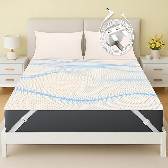 RIQINXIN Conductive Bedding Sheet Grounding Bed Sheet with 10% Silver Fiber & 90% Organic Cotton Grounding Mat Earthing UK Relaxation Sleep Accessory Bedding Nighttime Comfort Solutions 76x80in