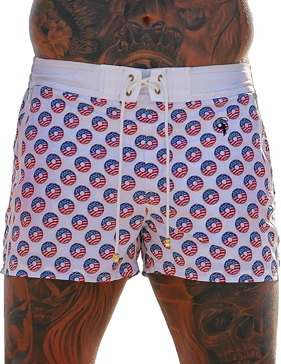 Tucann Men's Swimming Trunks USA Series Swim Shorts Quick Dry