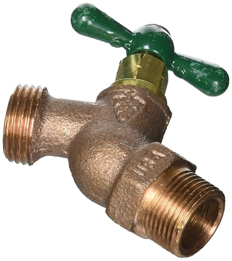 Arrowhead Brass & Plumbing 351LF 3/4" Male Pipe Thread, Red Brass, Straight Hose Bibb