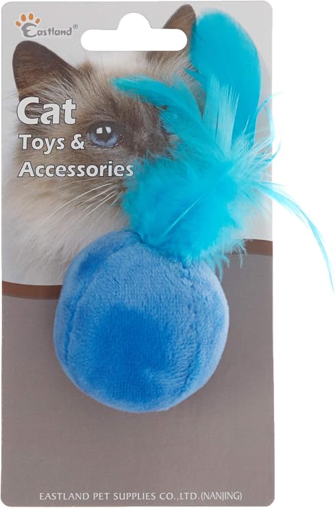 Beeztees Eastland 551157 Cat Herb Hairy Ball Toy, 4.5 Cm, Mixed Color
