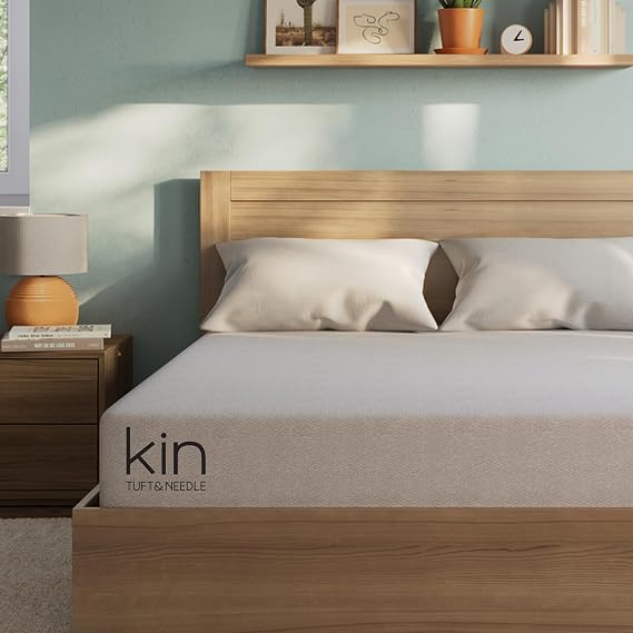 Kin by Tuft & Needle Medium Firm 10" Adaptive Foam Twin XL Mattress in a Box, Cooling Pressure Relief, Balanced Support, 100 Night Trial, Fiberglass-Free, CertiPUR-US,