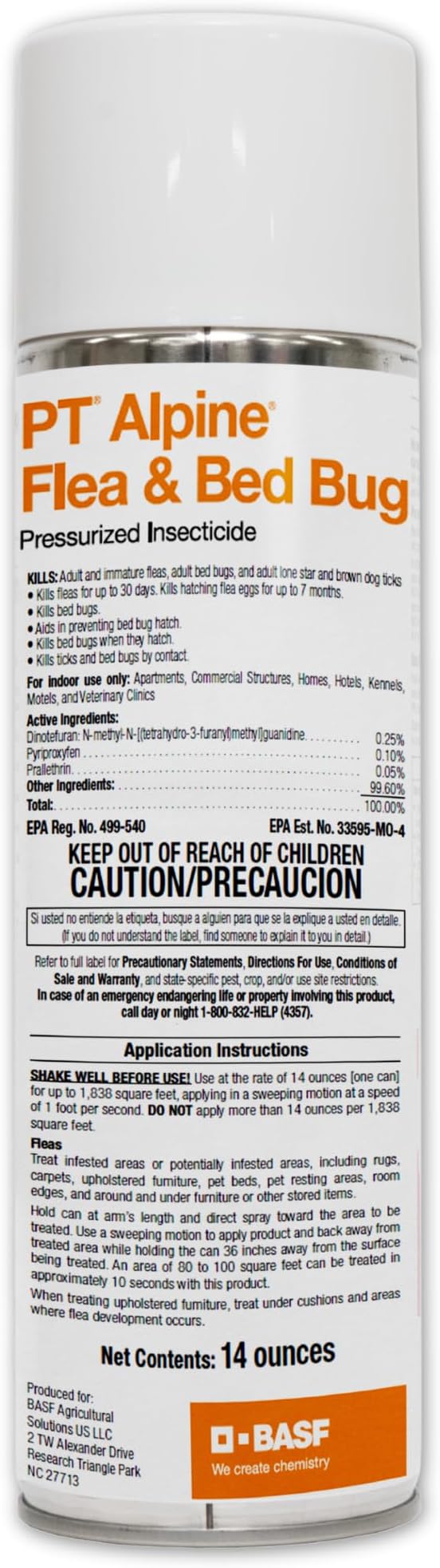 PT Alpine Flea & Bed Bug 14 OZ