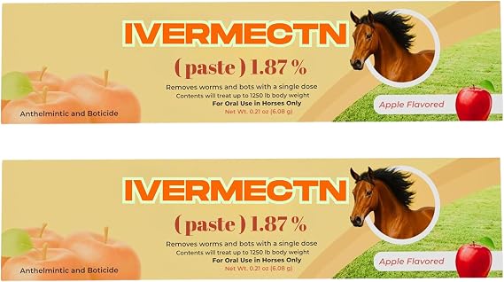 Horse Paste 1.87% Apple Flavor 6.08g Tube (2-Pack) Classic Package - (Package Design May Change)