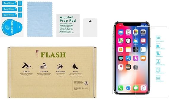 IFLASH iPhone X/XS Glass Screen Protector, iPhone 11 Pro Glass Screen Protector HD Tempered Glass Screen Protector for Apple iPhone 11 Pro/X/XS [5.8" inch] - Case Friendly/Bubble Free