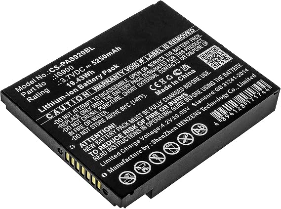 5250mAh IS900 Battery Replacement Compatible for Pax A920 3.7V