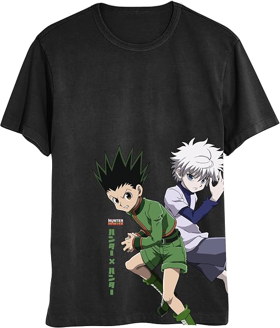 Hunter x Hunter Gon and Killua Team Up Black Men's T-Shirt - Medium