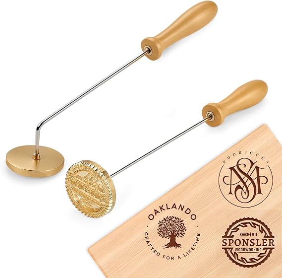 Custom Branding Iron for Wood - Wood Branding Iron Personalized Stamp for Woodworking BBQ and Crafts Create Unique Designs or Text on Wooden Items Perfect for Crafters