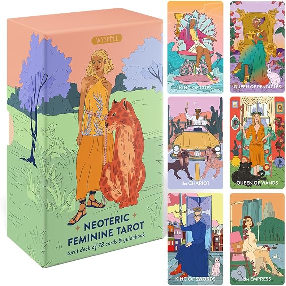 Wyspell Feminine Tarot Cards with Guide Book - Modern Tarot Deck