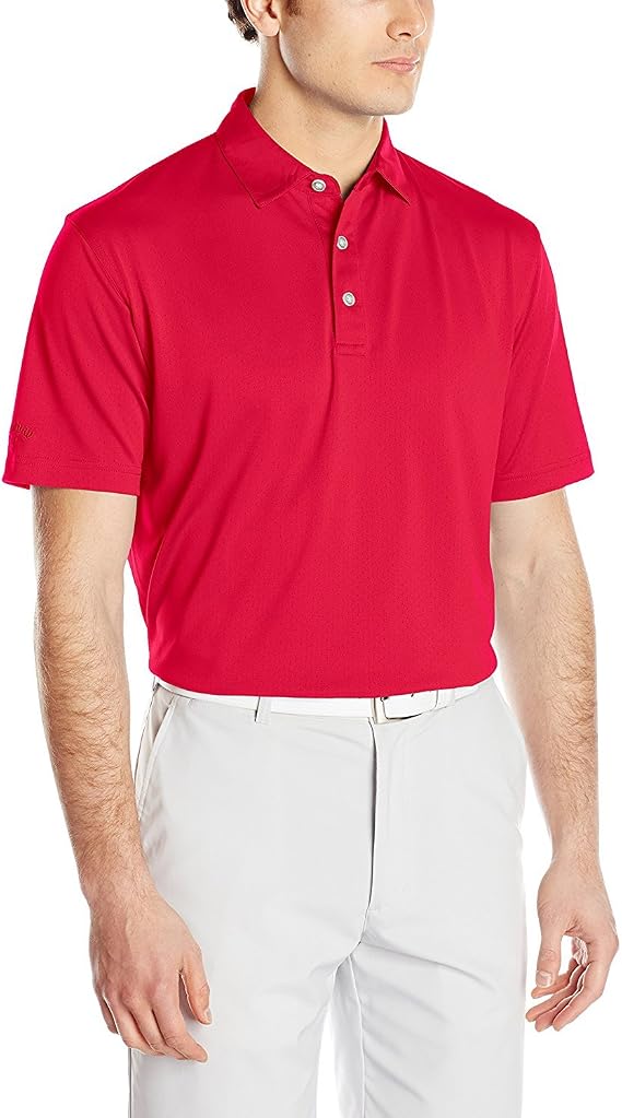 Callaway Men's Golf Short Sleeve Ventilated 3-Button Polo Shirt