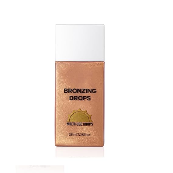 Bronzing Drops 4 Colors Sunny Glow Liquid Bronzer Drops No Transfer Face Makeup Bronzing For Face & Cheeks for Instant Sun-Kissed Glow Color 02