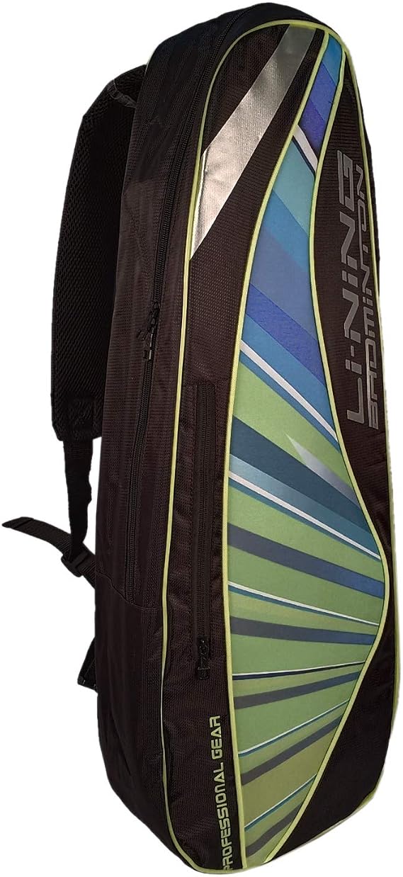 Li-Ning Digital Print Polyester Long Badminton Racquets Kitbag (Black)