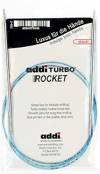 addi Turbo Sock Rockets 40-inch (100cm) Circular Knitting Needlee, US 1 (2.50 mm) 775-40-01