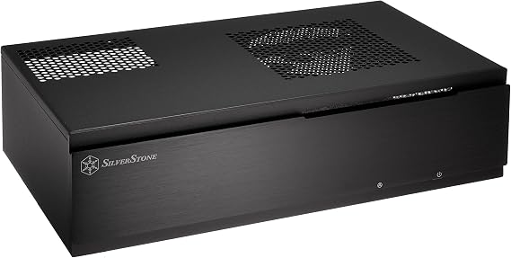 SilverStone SST-ML06B MILO Series Mini-ITX Compatible Slim PC Case Horizontal Compatible Black