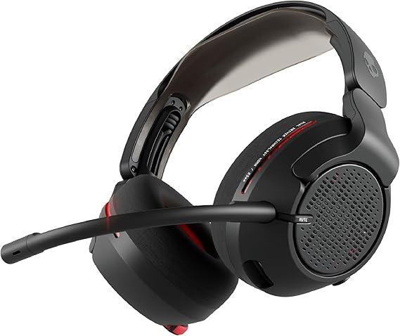 Skullcandy Crusher PLYR 720 Wireless Gaming Headset - Digi-Black | THX Spatial Audio, Multi-Sensory Crusher Bass, Removable Microphone, PC, PlayStation, Nintendo, Multi-Platform, Open-Back