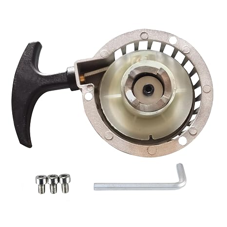 WOOSTAR Recoil Pull Starter with 3 Bolts Replacement for 2 Stroke 47cc 49cc Pocket Bike Mini Moto ATV 4 Wheeler Quad