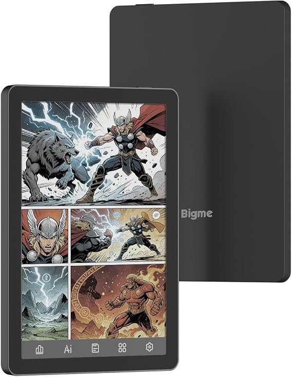 Bigme B6 Color Ebook Reader, 6 Inch e-Paper Tablet, 2GB+32GB Storage, Android 14 (Black)
