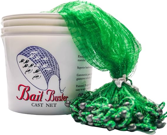 Bait Cast Net 1/2" Sq. Mesh Green (10 Ft.)