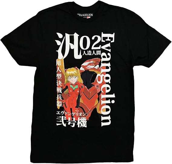 Neon Genesis Evangelion: Asuka and Evangelion Unit-02 T-Shirt - Officially Licensed