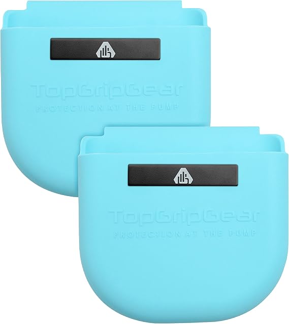 Pump Pal Reusable Fueling Glove | Protect Hands from Filthy Gas Pump Handles and Keypads | Easy Install, Attaches with Magnets Inside Your Gas Tank | Universal Size, One Hand Slip-On | Blue, 2 Pack