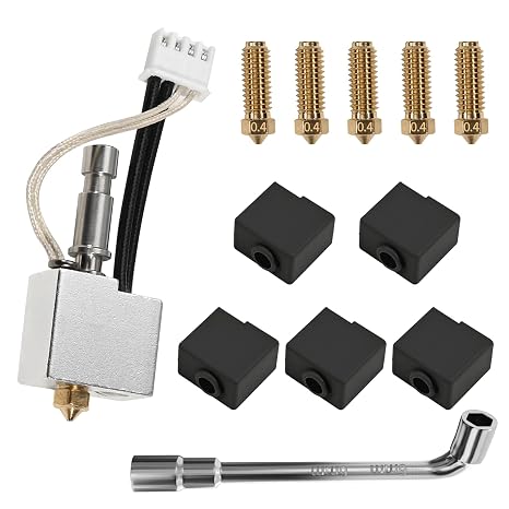 Hotend Kit Assembled Print Hot End for Anycubic Kobra S1,Kobra S1 Combo | High Speed Print Head Heater Block Heating,Head Extruder Replacement Kit High Temperature Resistance 3D Printer Nozzles