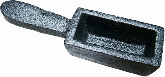 40 oz Gold Bar Loaf Cast Iron Ingot Mold Scrap Silver 20 oz - Copper Aluminum