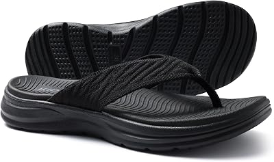 KIDMI Womens Arch Support Flip Flops with Soft Cushion Comfortable Summer Beach Slip On Walking Thong Sandals