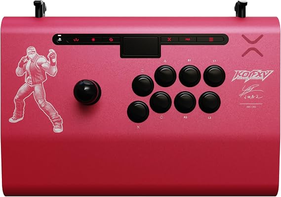 PDP Victrix Pro FS Playstation Fight Stick for PS4, PS5, PC, Durable Aluminum, Sanwa Denshi Buttons, Ergonomic Wrist Slope, Detachable Joystick, Tournament Grade for Fighting Games KOF Terry